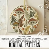 Whimsical Mushroom Forest Digital Pattern Size Bundle Png thumbnail 3
