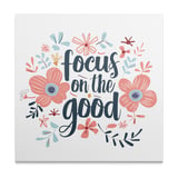 Focus on the Good Canvas Wrap, Motivational Wall Art, Floral Decor, Inspirational Quote, Positive Affirmation Art, Home Decor Canvas thumbnail 5