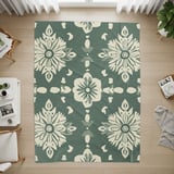 Floral Blanket Pillow Pillow Case: Botanical, Repeating, Seamless Pattern thumbnail 5