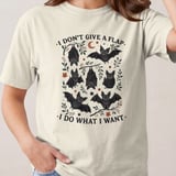 Whimsical Bat I Don't Give A Flap T-Shirt, Spooky Cute Bats Sweatshirt, Funny Goth Bat Lover Shirt, Quirky Halloween Gift thumbnail 1