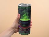 Personalized Halloween Tumbler, Cauldron Tumbler, Raven, Ghost Tumbler, Spooky Season Gift, Name Tumbler, Fall Tumbler, Witch Brew thumbnail 2
