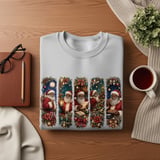 Vintage Black Santa Christmas Brushstroke African American Santa Sublimation Design, Nostalgic Holiday  thumbnail 11