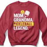 Pickleball Gildan Crewneck Sweatshirt, Mom Grandma Pickleball Legend, Court Warm Up Layer for Players thumbnail 5
