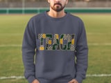 Male Teacher Sweatshirt, Retro Teach Shirt for Men, Faux Stitched Varsity Teacher Hoodie, Back to School Teacher Appreciation Gift for Him thumbnail 2