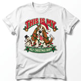 Ugly Christmas Basset Hound Tee thumbnail 10
