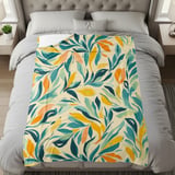 Floral Throw Blanket and Pillow:  Modern Design, Cozy Home Decor  thumbnail 9