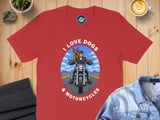 I Love Dogs And Motorcycles T-Shirt, Biker Dog Lover Tee, Funny Motorcycle Rider Shirt, Cute Dog Owner enthusiast Top thumbnail 7