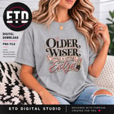 Older Wiser Still A Little Extra PNG, Sassy Birthday Queen Shirt Design, Glam Rose Gold Sublimation Graphic, Funny Birthday Gift Clipart thumbnail 13