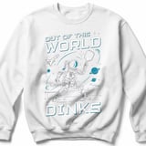 Pickleball Gildan Crewneck Sweatshirt, Out Of This World Dinks, Court Warm Up Athletic Fleece thumbnail 2