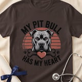 My Pit Bull Has My Heart Tee | Pit Bull Lover Shirt | Pittie Mom Gift | Dog Lover Apparel thumbnail 17