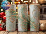 20 oz Tumbler Wrap, Green Marble Gold, Sublimation Design, Straight and Tapered Wrap png, Digital Download, Tumbler Design thumbnail 2