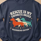 Rescue Is My Favorite Breed Dachshund Tee thumbnail 6