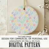 Digital Pattern, Digital Bundle, Balloon Pattern, Star Pattern, Party Pattern, Birthday Pattern, Pastel Pattern, Commercial Use Pattern thumbnail 3