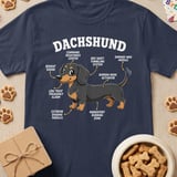 Funny Dachshund Anatomy Tee thumbnail 3
