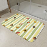 Fall Shower Curtain and Bath Mat Set, Rustic Autumn Botanical Bathroom Decor, Vintage Cottagecore Leaves Acorn Pinecone Yellow Green Decor thumbnail 8