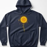 Pickleball Gildan Fleece Hoodie, pickleball Sunflower Stem Graphic, Court Pullover thumbnail 6