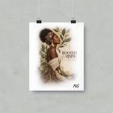 Black Woman Art Poster Rooted and Rising Print, Afrocentric Wall Decor, Melanin Botanical Framed Poster, Empowering African American Gift thumbnail 10
