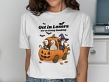 Get In Losers, Funny Halloween T-Shirt, Goose T-Shirt, Pumpkin Car T-Shirt, Halloween Geese T-Shirt, Unique Fall T-Shirt, Cute Spooky Shirt thumbnail 2