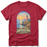 Lighthouse Dots ~ Comfort Colors Premium Tee thumbnail 2