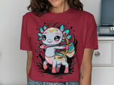 Kawaii Axolotl Archer T-Shirt thumbnail 12