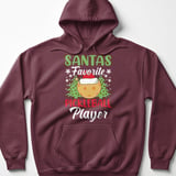 Pickleball Gildan Fleece Hoodie, Santas Favorite Pickleball Player, Festive Winter Court Pullover thumbnail 3