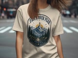 Faith Over Fear Mountain Cross T-Shirt, Christian Religious Tee, Walk By Faith Hiking Nature Shirt, Inspirational Gift thumbnail 2