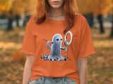 Glam Ghost T-Shirt, Spooky Cute Tee, Halloween Makeup Design, Cosmetology Shirt, Funny Ghost Shirt, Aesthetic Ghost, Glamour Gift Idea thumbnail 3