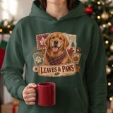 Golden Retriever Fall Sweatshirt, Leaves and Paws Vintage Dog Hoodie, Autumn Dog Mom Crewneck, Cozy Pumpkin Pet Lover Tote Bag Gift thumbnail 15