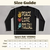 Pickleball Sport-Tek Long Sleeve Tee, Peace Love Pickleball, Sun Shield Shirt thumbnail 12
