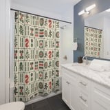 Mahjong Game Tiles Shower Curtain thumbnail 3