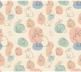Digital, Digital Pattern, Bunny Digital Pattern, Rabbit Digital Bundle, Bunny Fabric Pattern, Bunny Background, Rabbit Background, Cute thumbnail 8