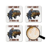 Grand Wagoneer Corkwood Coaster Set, The Waggy Coasters, Car Lover Gift, Classic Cars, Funny Car Coaster, Man Cave Decor, Auto Enthusiast thumbnail 5