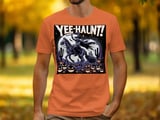 Yee Haunt Skeleton Cowboy T Shirts, Halloween Horse Rider Tee, Spooky Western TShirt, Pumpkin Patch Shirts, October Tee thumbnail 1
