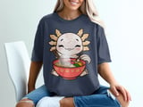 Kawaii Axolotl Ramen Feast T-Shirt thumbnail 4