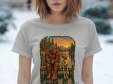Bigfoot and Alien Fishing Tee thumbnail 8