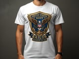 United States Navy Sailor Forged By The Sea T-Shirt, Patriotic Military Veteran Gift for Him, American Pride USN Shirt thumbnail 1