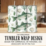 Digital Fish Pattern, Fishing Fabric Pattern, Seafood Digital Download, Ocean Pattern, Sea Life, Scrapbooking Paper, Digital Bundle Pattern thumbnail 2