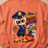 Officer Hoot the Owl Halloween Sweatshirt thumbnail 4