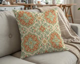 Moroccan Tile Pillow Case, Spanish Pattern Pillow Cover, Mediterranean Floral Cushion Cover, Vintage Boho Home Decor Accent Pillow thumbnail 5