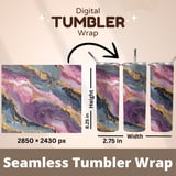 20 oz Skinny Tumbler Wrap, Geode Sublimation Design, Straight and Tapered, Digital Download, Tumbler, Glittering Gold Veins, Resin Art thumbnail 5