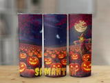 Personalized Halloween Tumbler, Pumpkin Patch, Scary Tumbler, Spooky Season Tumbler, Ghost Tumbler, Halloween Gift, Custom Name Tumbler thumbnail 1