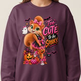 Too Cute Sally the Squirrel Halloween Sweatshirt thumbnail 15