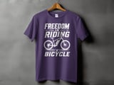 Freedom Is Riding a Bicycle | Electric Mountain Bike T-Shirt thumbnail 5