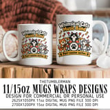 Whimsical Cats Music Band Mug Wrap thumbnail 1