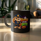 Haunted I'm On Duty Police Owl Mug thumbnail 10