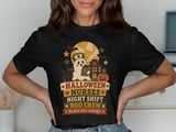 Halloween Nurse Night Shift Boo Crew Tee or Sweatshirt thumbnail 1