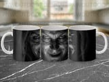 Creepy Old Man Face Mug Wrap, Scary Smile Sublimation Design, Horror Digital Download, Spooky Halloween PNG Graphic thumbnail 9
