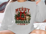 Merry Bookmas Club Christmas Graphic, Cozy Bookish Holiday Art, Book Lover Christmas Gift, Reader Winter Design, Retro Book Club Merch thumbnail 10