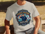 United States Coast Guard Sailor T-Shirt | Patriotic Military Veteran Gift | Honor Respect Devotion Duty USCG Tee thumbnail 7