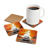 Grand Wagoneer Autumn Drive Corkwood Coaster Set, Fall Vibes, The Waggy, Car Lover Gift, USA Made thumbnail 3